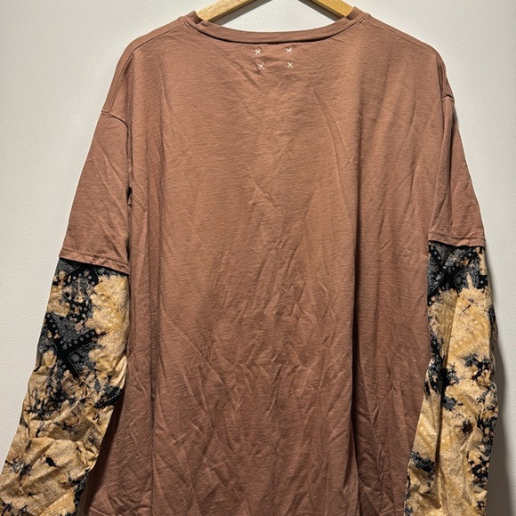 Free People x Vintage Souls Bandana Rodeo Twofer Cropped T-Shirt - Picture 5 of 7